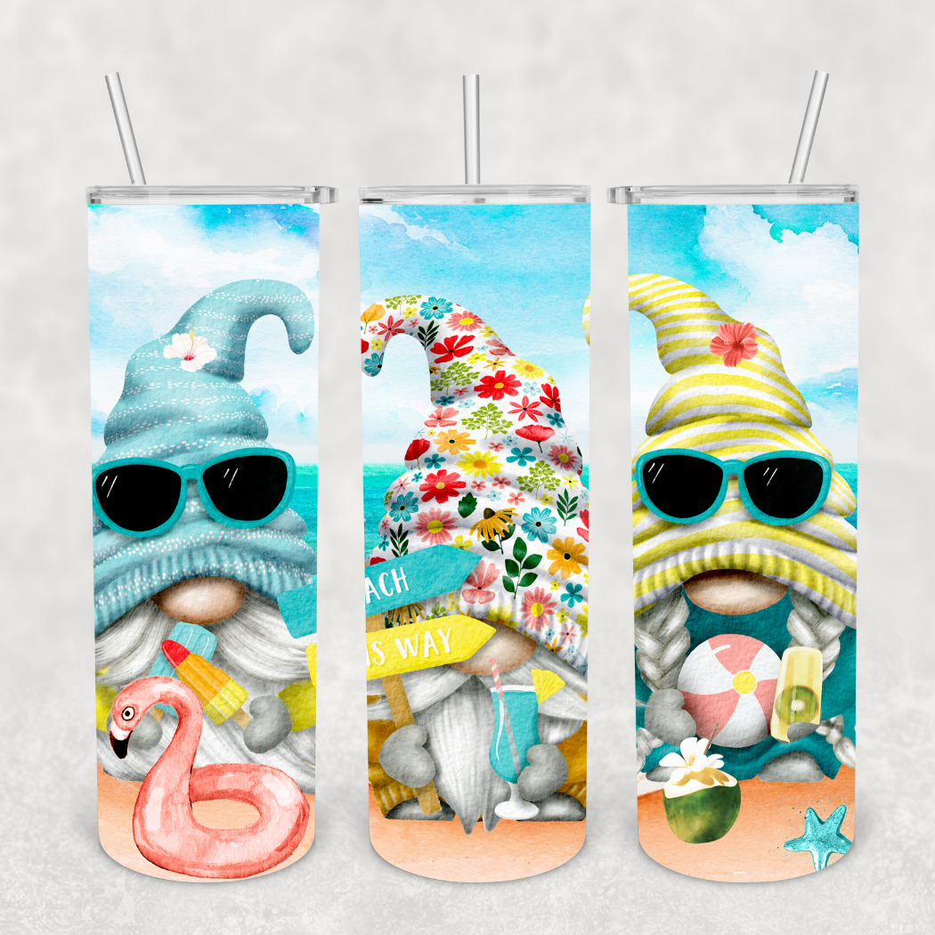 Summertime Beach Gnomes 20oz Tumbler