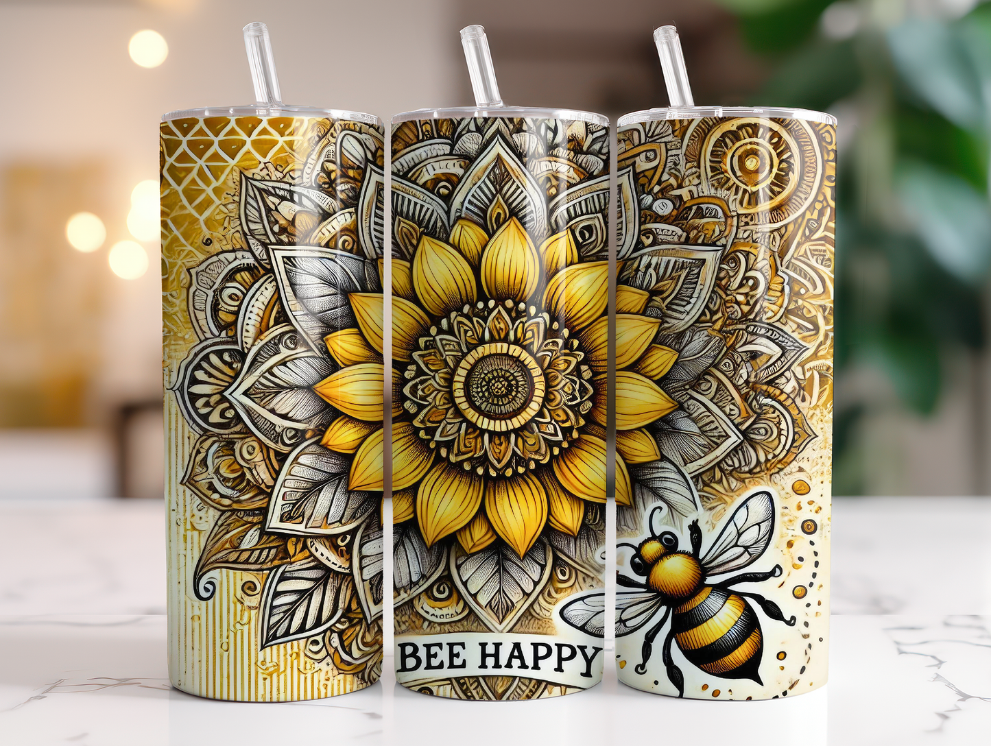 Bee Happy 20oz Tumbler