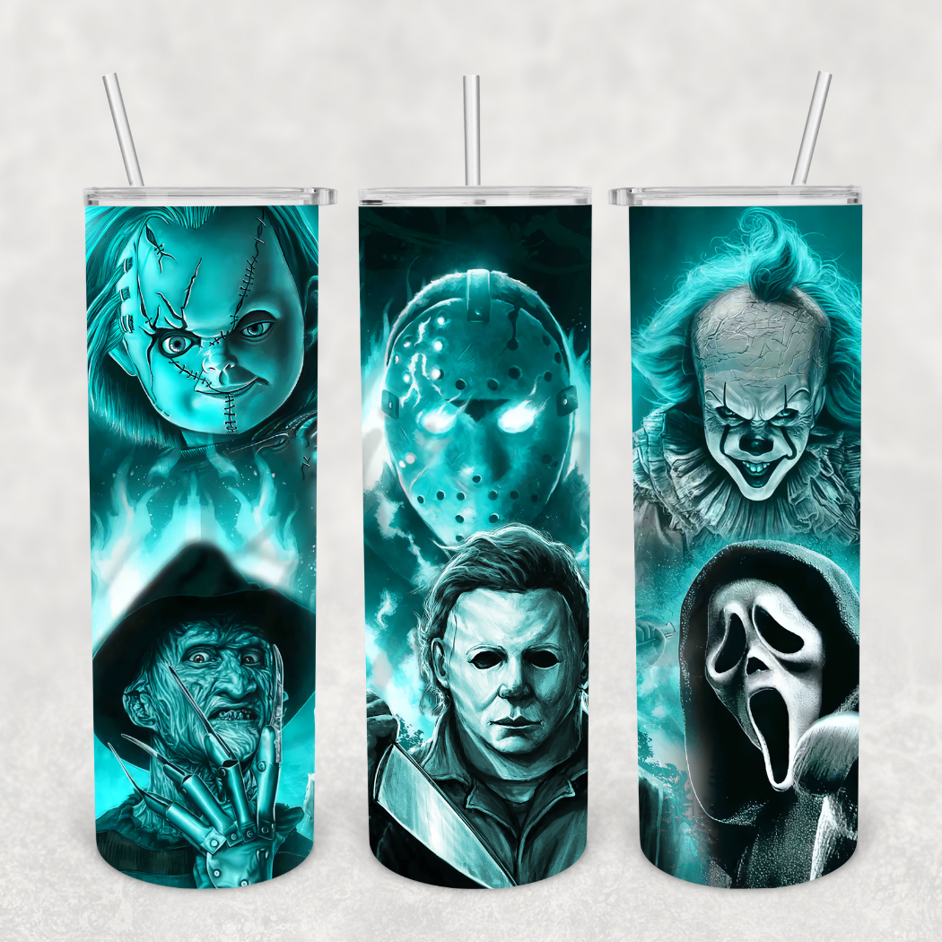 Neon Horror Collage 20oz Tumbler