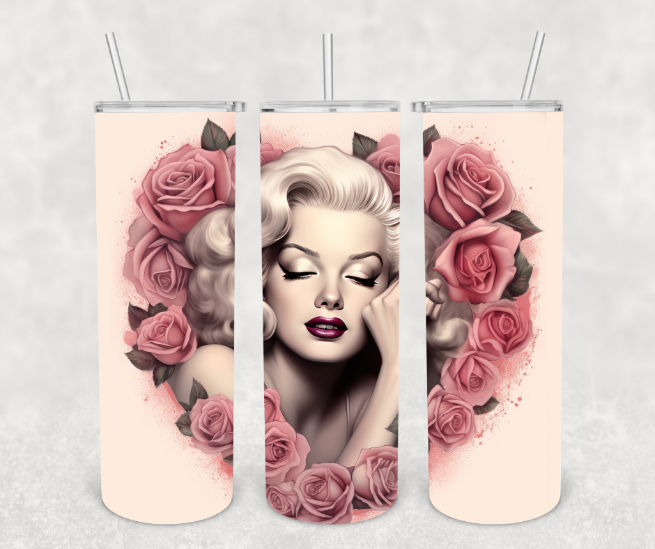 Marilyn Monroe Heart Frame 200z Tumbler