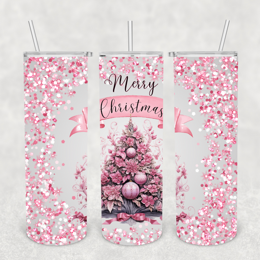 Pink Christmas 20oz Tumbler