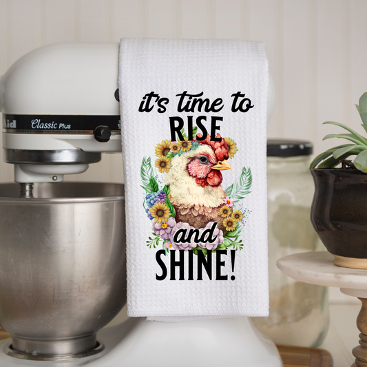 Rise And Shine Rooster Dishcloth