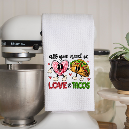 I Love Tacos Dishtowel