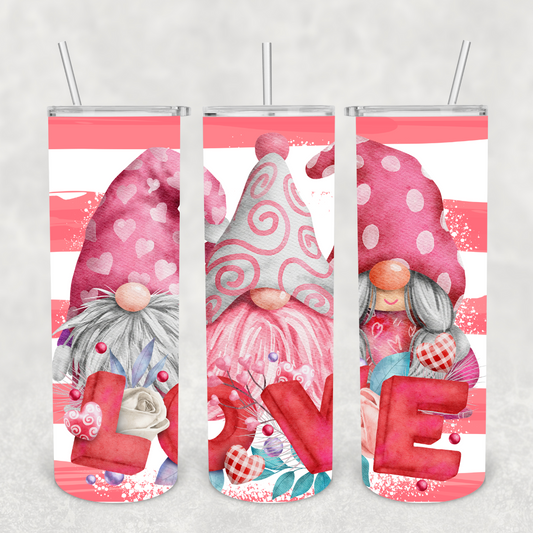 Valentine's Love Gnomes 20oz Tumbler