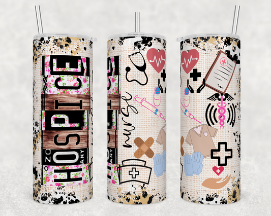 Hospice Nurse License Plate 20oz Tumbler